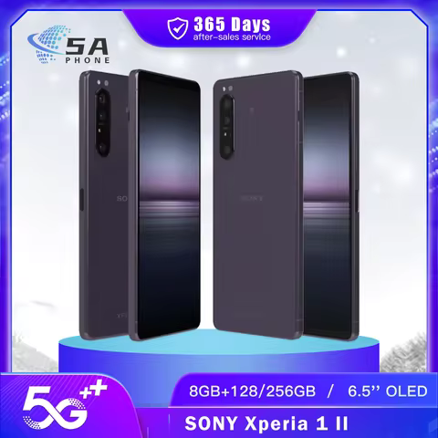 Original Sony Xperia 1 II 1ii XQ-AT51 XQ-AT52 5G Mobile Phone NFC 128GB/256GB 6.5'' 12MP+8MP Snapdra