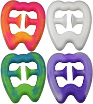Giggle Time Tooth Squeeze and Pops- (24) Pieces - Assorted Colors - Hand Grip Strengthener, Fidgets Toys for Adults, Squishy Toys