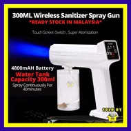 Wireless Disinfection Spray Gun Blue Light Atomizer Gun Nano Touch Screen Spray Gun Sanitizer Spray Machine 消毒喷枪