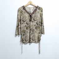 Blouse Lengan Panjang | Blouse Hijau | Blouse Batik | Blouse Second