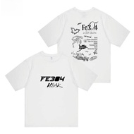 Baju NMIXX Fe3O4 Merchandise   Fans Commemorative T-shirt  Loose Cotton TOP LILY HAEWON SULLYOON BAE