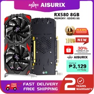 AISURIX RX580 8G 100% NEW Graphics Cards AMD GDDR5 GPU RX 580 8GB 256Bit 2048SP Computer PC