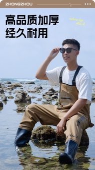 Ultra-light And Breathable Waders For Men, Rain Pants With Rain Boots, One-piece Waders For Catchin