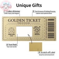 Flym Scratch-off Card Raffle Gift Scratch Off Ticket Golden Ticket Surprise Concert Ticket Party Fav