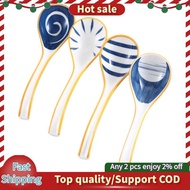 Ceramics Soup Spoons Set of Japanese Soup Spoon Long Handle Soup Spoons for Pho Ramen Noodles Wonton