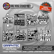 BIBLE VERSE STICKERS PART 1 【PRINTED STICKER】 PREMIUM LAMINATED【PRINTED】