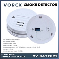 9V Battery Operated Smoke Detector Ceiling Mount