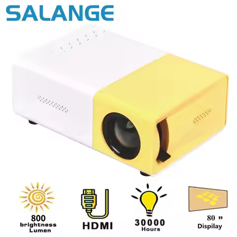 YG300 Mini Projector LED Yg300 Upgraded Version 1000 Lumen 320x240P HDMI-compatible USB Audio Home M