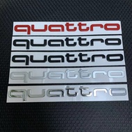 Car 3D Matal Quattro logo Front Grille Body Rear Trunk Stickers Emblem for Audi Quattro Logo A3 A4 A