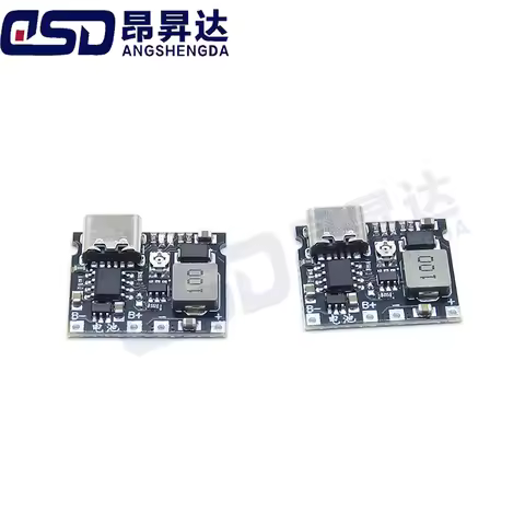 1pcs Lithium Li-ion 18650 3.7V 4.2V Battery Charger Board DC-DC Step Up Boost Module USB Type-C TP40