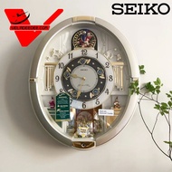 นาฬิกาแขวน SEIKO รุ่น QXM290S เสียงดนตรี Hi-Fi หน้าปัดที่เคลื่อนไหวตามจังหวะดนตรี - Gold