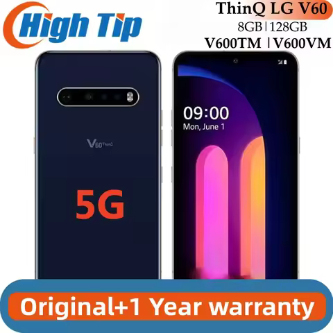 Original Unlocked LG V60 5G ThinQ Moilble Phone V600TM V600N V600VM 6.8 Android SamrtPhone 8GB RAM 1