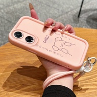 Case For OPPO A98 5G F23 5G A1 5G Phone Dog Cat Three-Color Silicone Name Hanging Shockproof