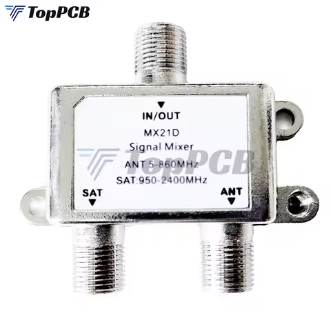 2 in 1 2 Way Satellite Splitter MX21D TV Signal Cable TV Signal Mixer SAT/ANT Diplexer Lightweight C