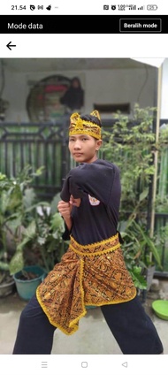 ACESORIS  SEMBONG PENCAK SILAT  MEWAH  KAIN PRADA EMAS LUHUR