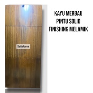 Daun pintu kayu merbau finishing melamik