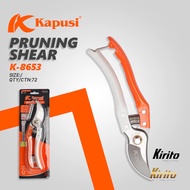 XO Japanese Kapusi tree pruning scissors, high quality orange-white SK5 steel, special spring struct