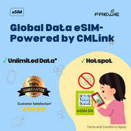 Unlimited Global eSIM 500MB/1GB/2GB Daily for 3-20 Days Data Roaming | QR Code via Email - By CMLink