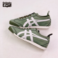 Onitsuka Tiger Mexico 66 R Comfort Running Shoes Unisex Leather Sport Sneakers for Men Women Ladies Walking Jogging Shoe GREEN