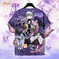 Original Demon Slayer Japanese Animation Butterfly Ninja T-shirt For Men And Women, Short Sleeve, Round Neck, Printed Pattern 100-3XL Adult Child Size 5