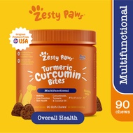 Zesty Paws Turmeric Curcumin Bites - Duck Flavor 90 Soft Chews (EXP:06 2026)