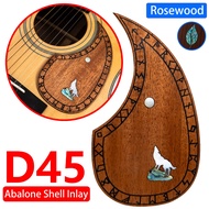 Martin D45 Acoustic Guitar Pickguard Solid Wood Inlaid Abalone Wolf
