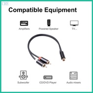 CRE 2 RCA to 1 RCA Female to Male to Female Splitter Cable Splitter Distributor
