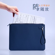 Source Manufacturer Leather File Bag Zipper Briefcase Student File Bag Tutorial Bag A4 File Bag Cust