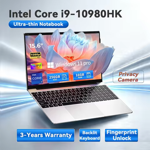 2026 Brand New Intel I9-10980HK 15.6 Inch Backlit Fingerprint Unlock Laptop Windows 11 Office Study 