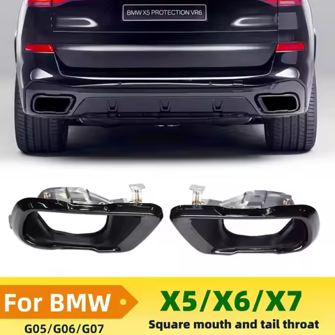 Suitable for BMW X5 X6 X7 original square tailpipe G05 G06 G07 exhaust pipe tip nozzle black muffler