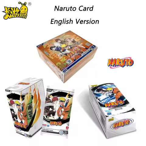 KAYOU Genuine Naruto New T2W8 T4W6 English Version Anime Card Box Rare CR SP MR Collection Card Ninj