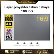 LAYAR Ratio 16:9 100 Inch Anti Light Projector Screen | Anti Light 4K Screen Projector |100 Inch Scr