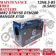 WEST/M BATTERY BATERI 12N6.5-BS YB6.5 YTX6.5 MR2 DTM150 DTM200 DZM200 NIMOTA MAINTENANCE FREE MF STR