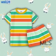 109rb Can 3 PCS Suit Suit Shirt Set Shirt Tops Bottoms Shorts Kids Bocah Toddler 1 2 3 4 5 Years Old