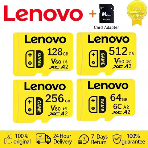 Original Lenovo Micro TF/SD Card 100MB/s UHS-I Class10 16GB 512GB 256GB 128GB 32GB 64GB for PC Phone
