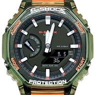 G-SHOCK CASIO GA-2100HC-4A HIDDEN COAST 系列八角形錶殼卡西歐橡木綠橙鏤空指針數位手錶,2021 年 5 月發售,三國丘店,ITXF06731K1C