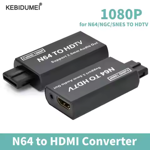 Game Console N64 to HDMI Converter Adapter Plug and Play for N64/SNES/NGC/SFC HDMI-compatible Adapte