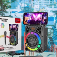 Multi media speaker Bluetooth wireless charging boom base speakr with Mike and gift box packing