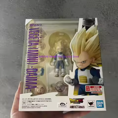 In Stock Original Bandai SH Figuarts SHF Dragon Ball Daima Vegeta Mini SS3 Action Figures Anime Mode
