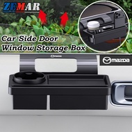 Mazda Car Side Door Window Storage Box Car Organizer Box With Cup Holder Drink Holder Phone Slot Han