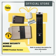 Yale Home Security Bundle (Condo Premium Version) YMF40A RL Digital Roller Mortise Door Lock + Access Module + Safe + Connect Bridge + DDV3