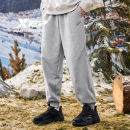 XTEP Unisex Knitted Trousers Plush Sweatpants Casual Couple Cuffed Sports