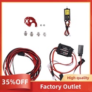 050 60T Brushed Motor & 30A ESC & 2 White 2 Red LED Light for Axial SCX24 1/18 1/24 1/28 1/32 RC Car