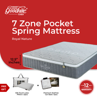 Goodnite Royal Nature 12.5inch 7Zone Pocket Spring Mattress (12 Years Warranty)
