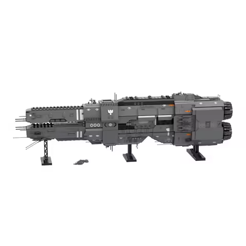 Gobricks MOC Artemis Class Battlecruiser Building Blocks Model UNSC Artemis Agrotera Spaceship Brick