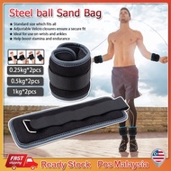 1 pair 0.5/1/2kg Steel ball Sand Bag Adjustable leg Ankle Wrist Sand Bag Weights Straps Weight-beari