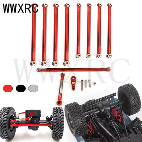 10PCS Metal Streering Pull Rod Link Rod Linkage for 1/12 MN128 MN86S MN86 MN86KS MN86K MN G500 RC Ca