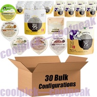 [ 1 box 30 / 25 pcs bulk ] 75kcal 95kcal 110kcal konjac rice & low calorie sauce healthy oat brown g