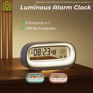 [SG] Luminous Alarm Clock for Kids 9in1 Intelligent Digital Clock Rechargeable Alarm Clock with Nigh