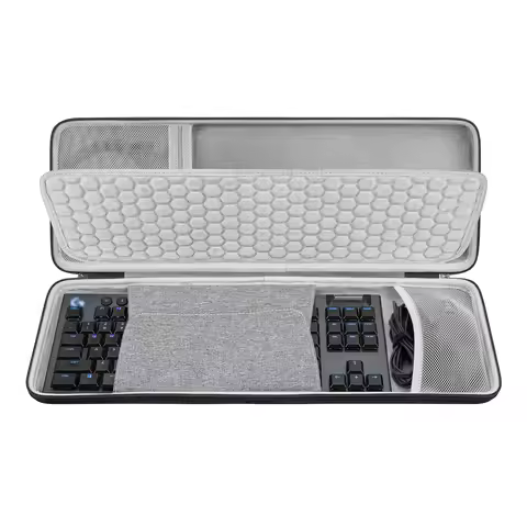 Geekria TKL Keyboard Case for Logitech G915 TKL Keyboard + G502 Mouse Combo Case, Hard Shell Carryin